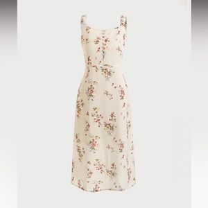 The Elasticized Shoulder Straps Floral Dress